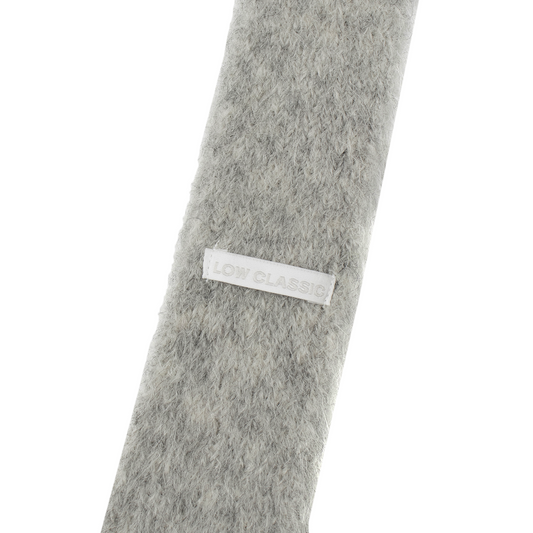 Low Classic Women's Soft Alpaca Slim Muffler Light Grey
