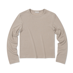 Low Classic Wool Jersey Warm T-Shirt Beige