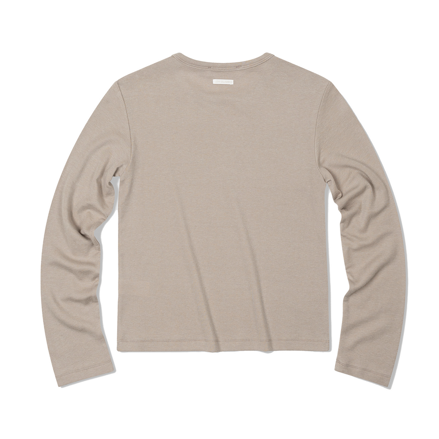 Low Classic Wool Jersey Warm T-Shirt Beige