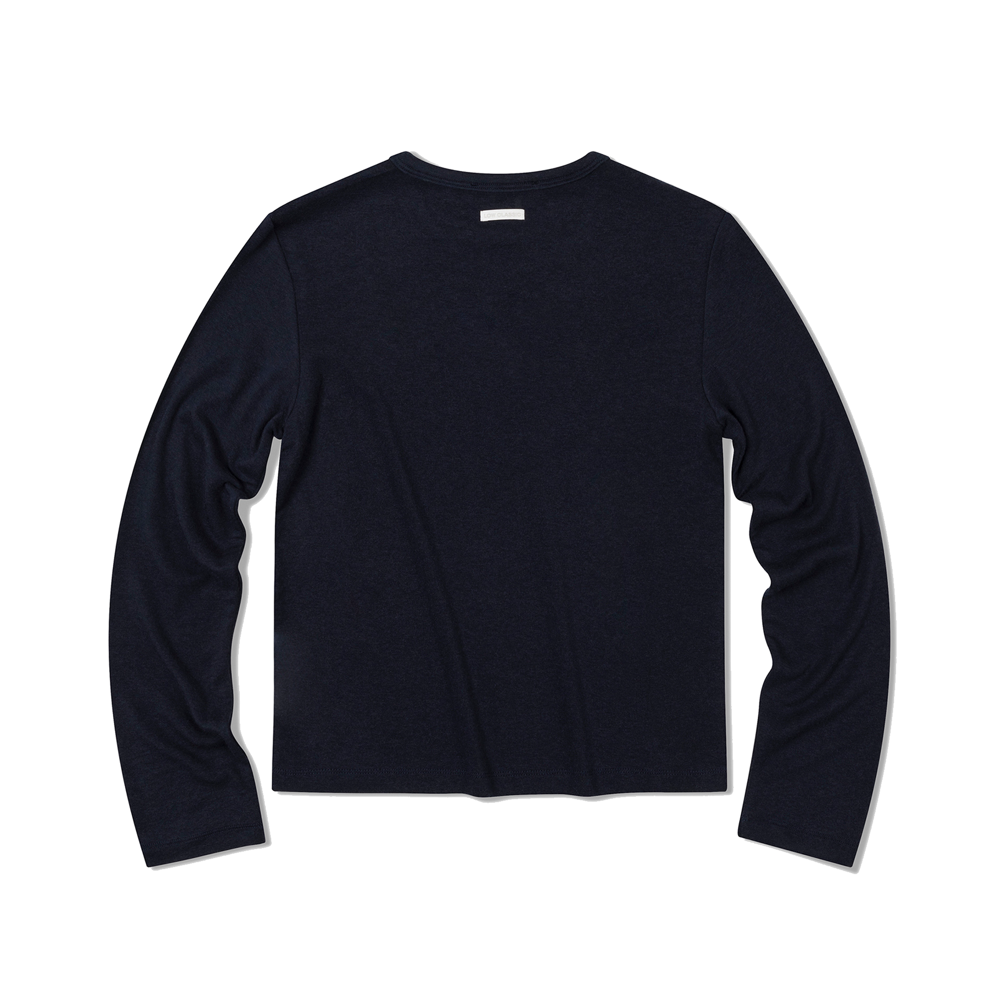 Low Classic Wool Jersey Warm T-Shirt Navy