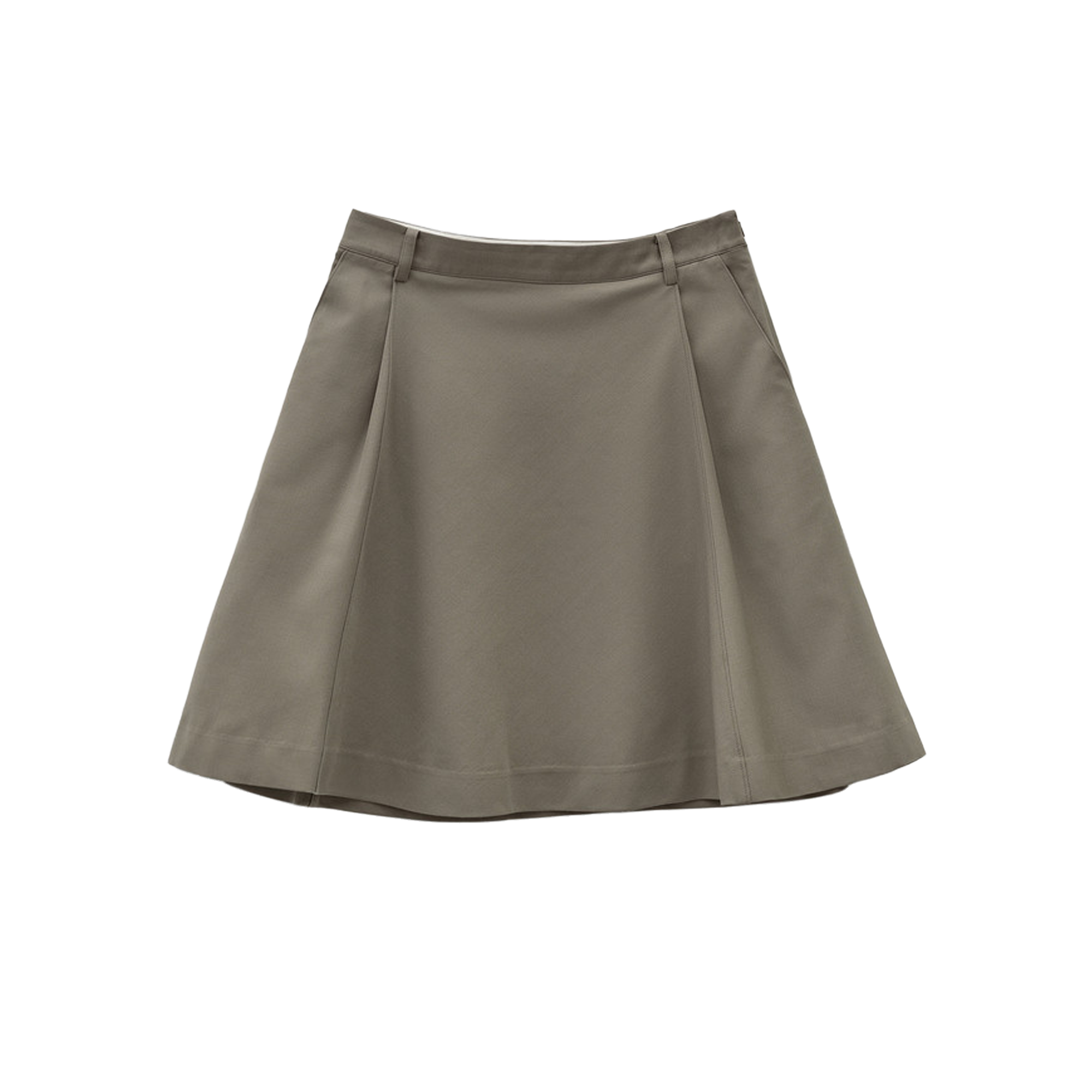 Low Classic Women's Flared Midi Skirt Khaki Beige