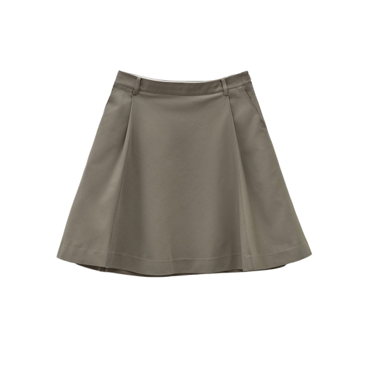 Low Classic Women's Flared Midi Skirt Khaki Beige