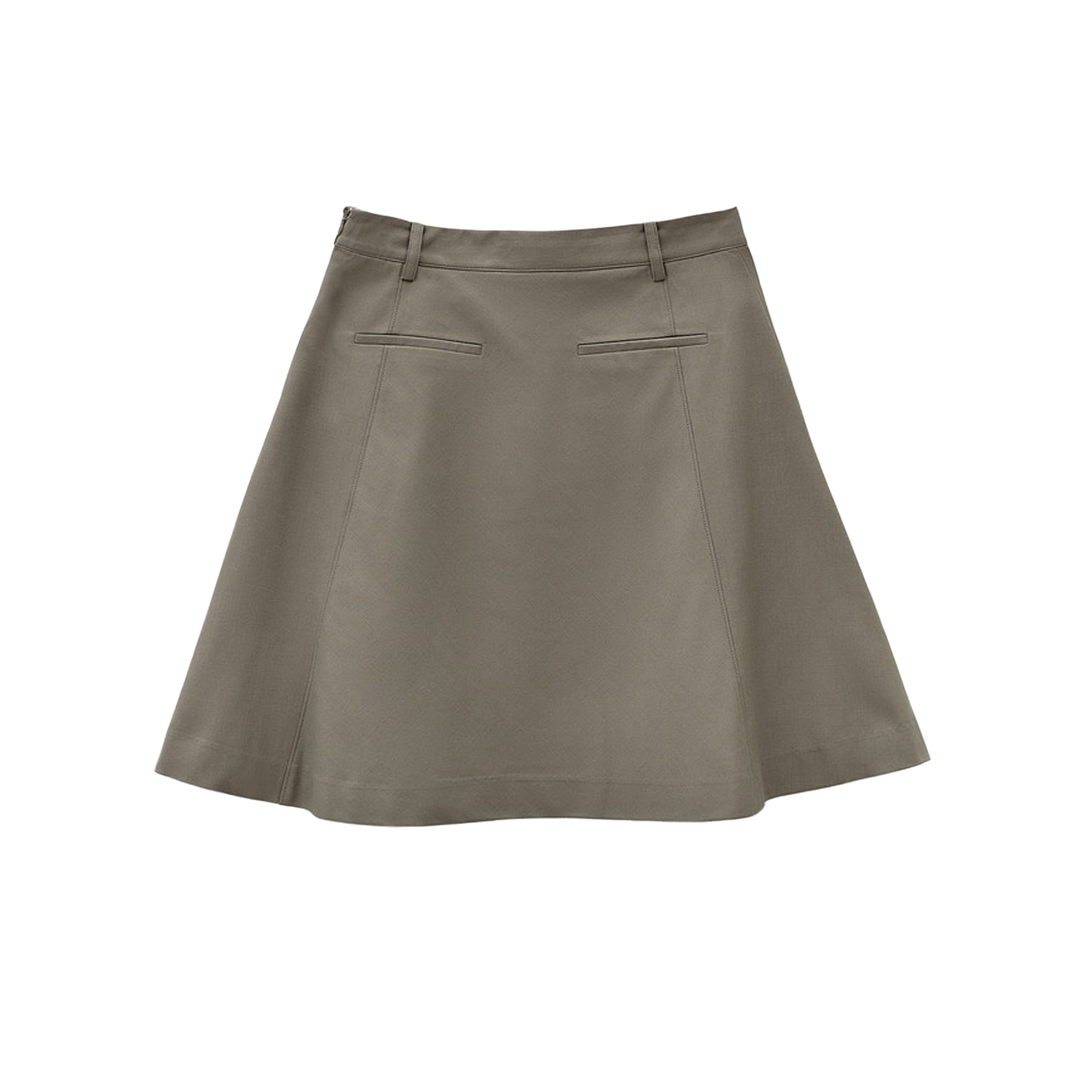 Low Classic Women's Flared Midi Skirt Khaki Beige