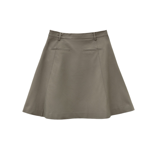Low Classic Women's Flared Midi Skirt Khaki Beige