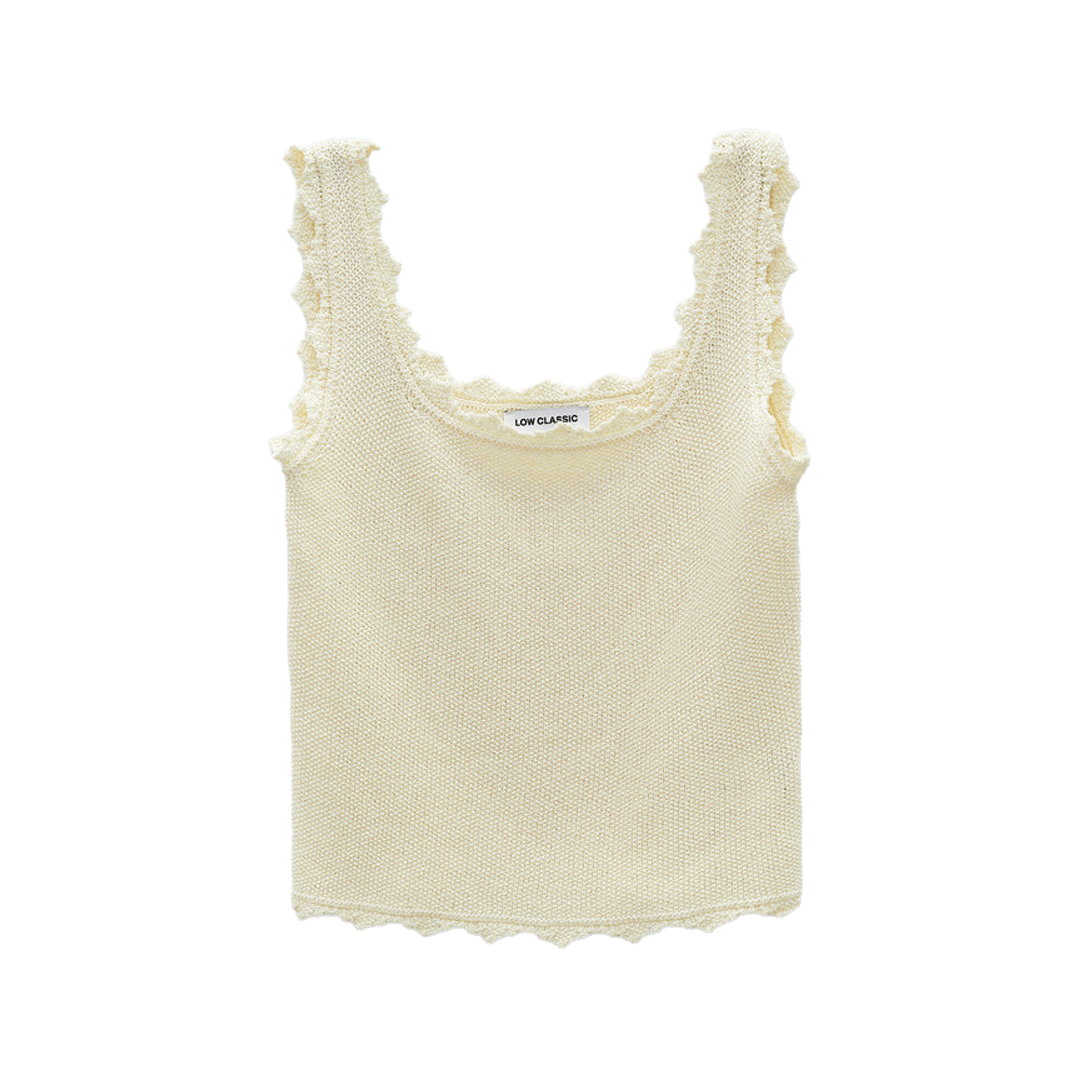 Low Classic Women's Lace Edge Sleeveless Knit Cream