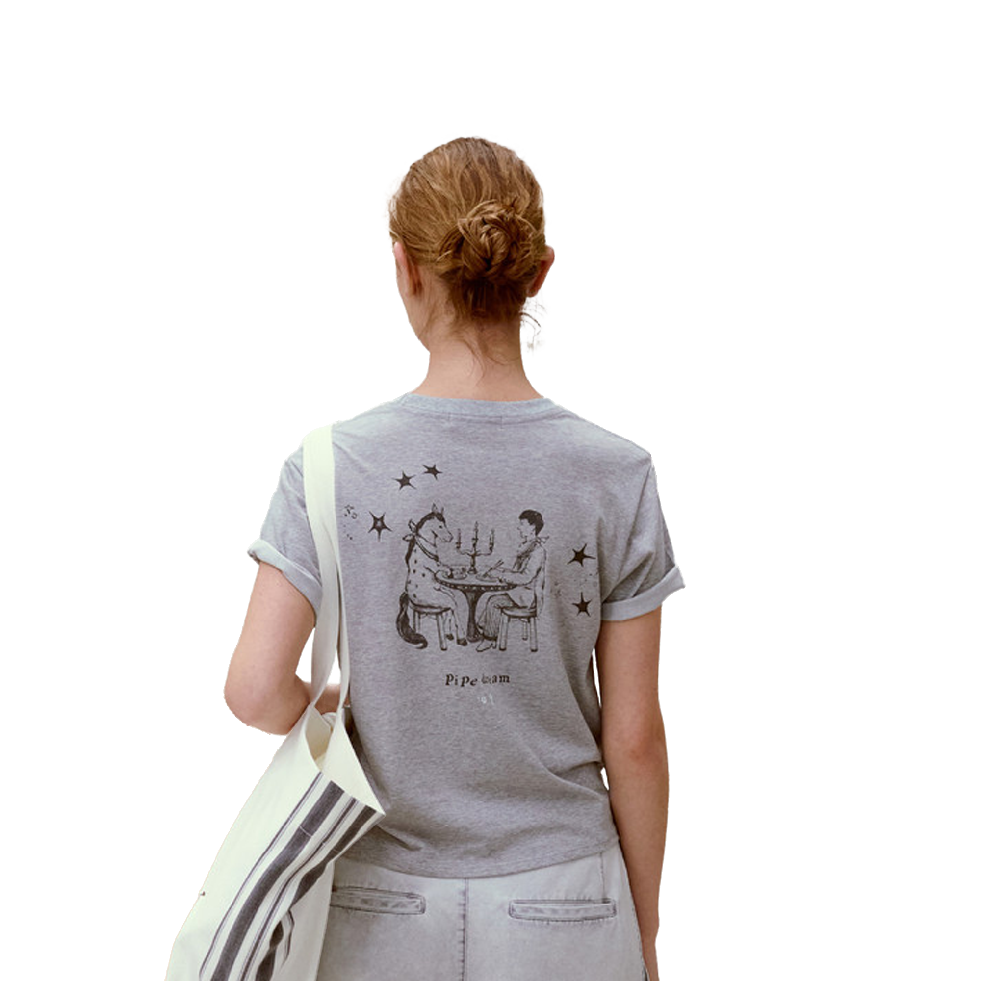 Low Classic Women's Pipe Dream Mini T-Shirt Melange Grey