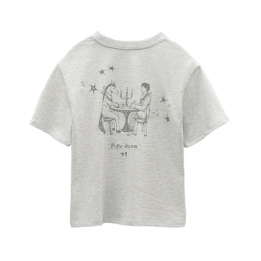 Low Classic Women's Pipe Dream Mini T-Shirt Light Melange Grey
