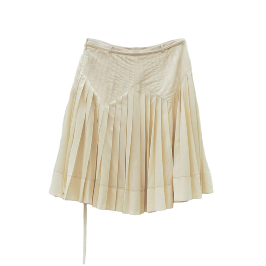 Low Classic Women's Pleated Midi Skirt Cream