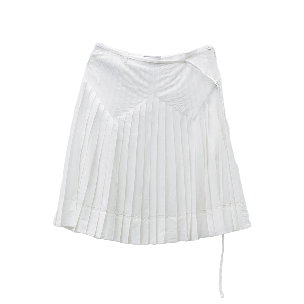 Low Classic Women's Pleated Midi Skirt White
