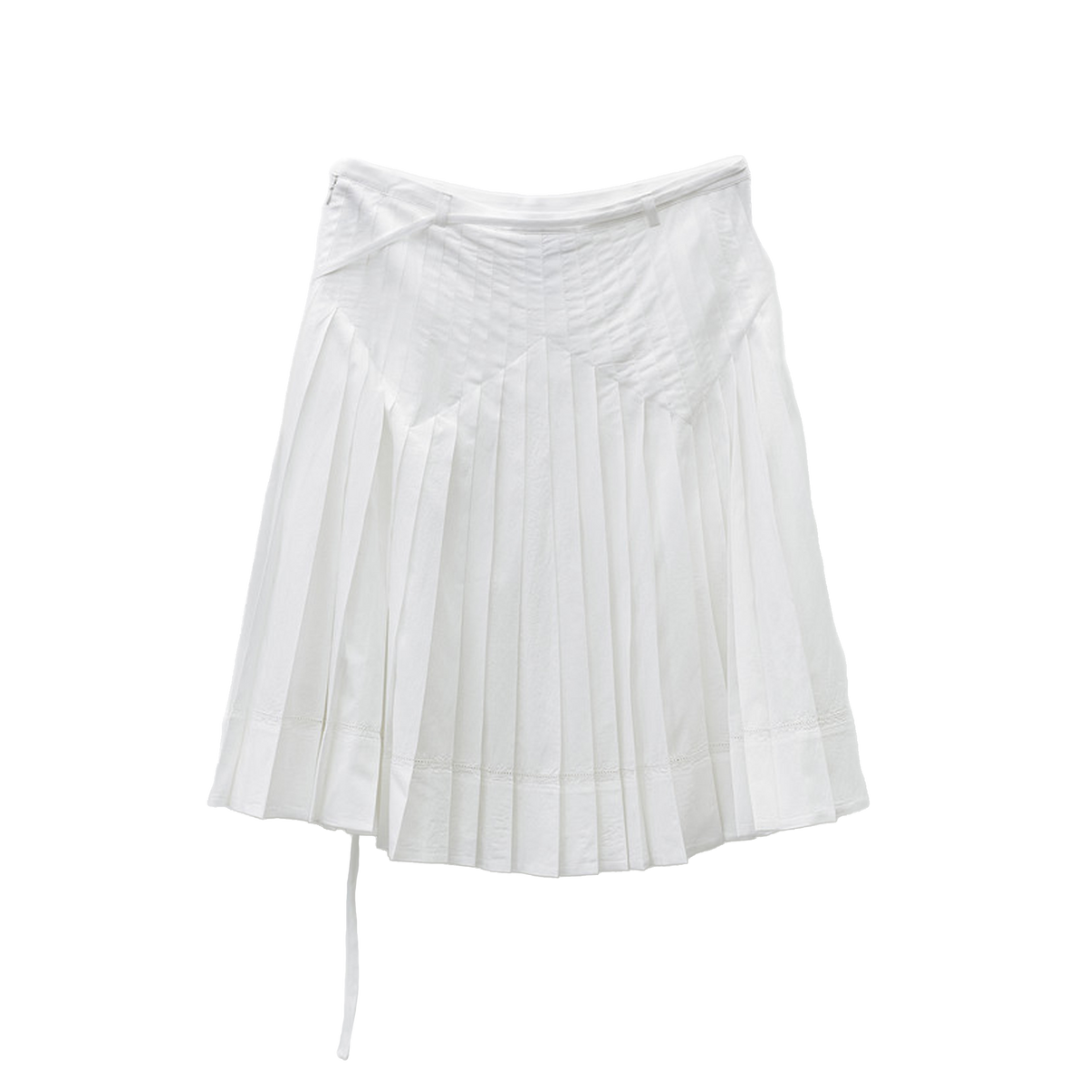 Low Classic Women's Pleated Midi Skirt White