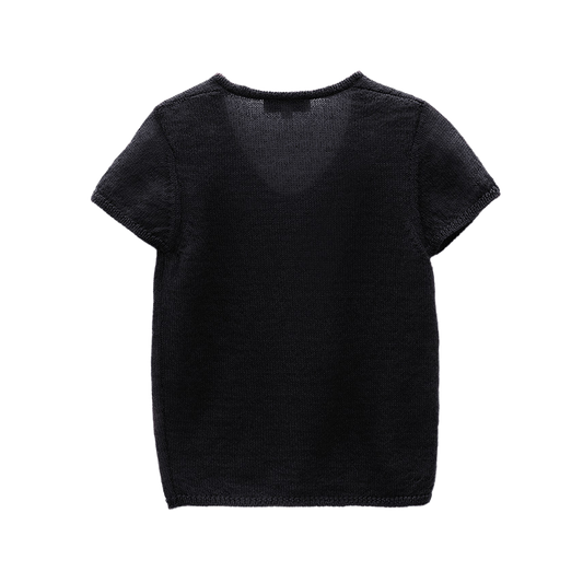 Low Classic Women's Short Sleeve Knit Top Black