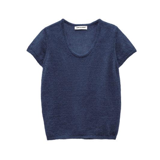 Low Classic Women's Short Sleeve Knit Top Blue