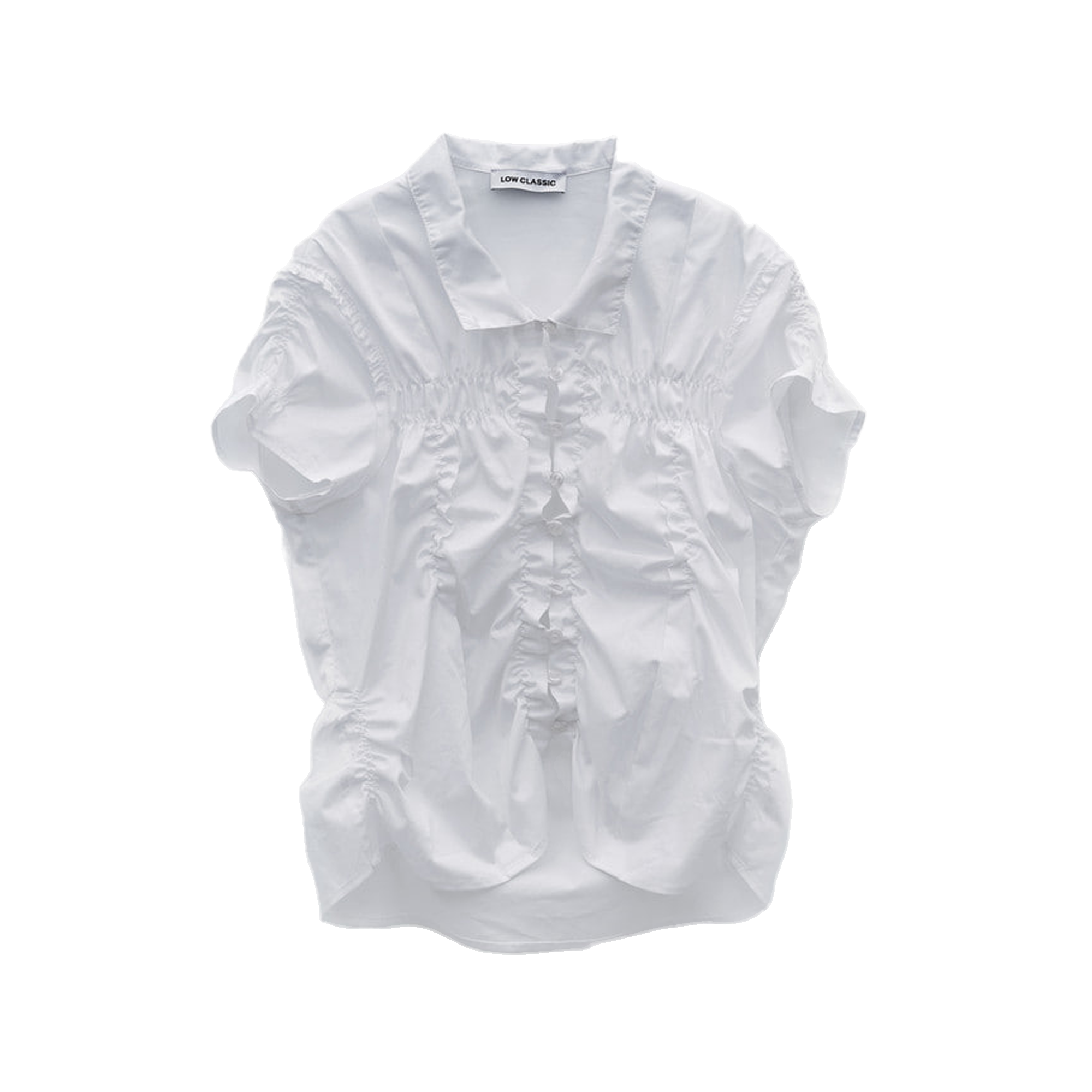 Low Classic Wrinkle Half Sleeve Shirt White