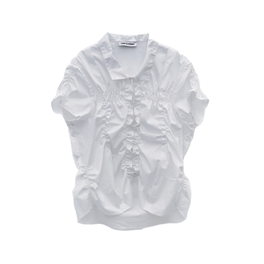 Low Classic Wrinkle Half Sleeve Shirt White
