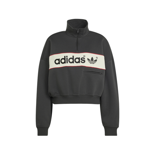 adidas Women's adiSignature Block Quarter Zip Utility Black LD1668
