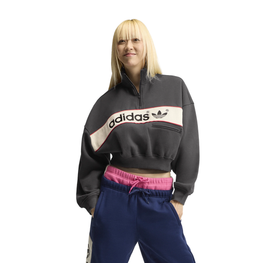 adidas Women's adiSignature Block Quarter Zip Utility Black LD1668
