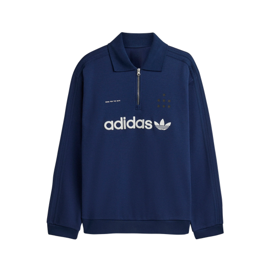 adidas x Song For The Mute ADI008 Long Sleeve Polo Night Indigo LD1916
