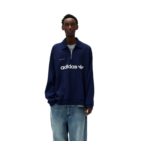 adidas x Song For The Mute ADI008 Long Sleeve Polo Night Indigo LD1916