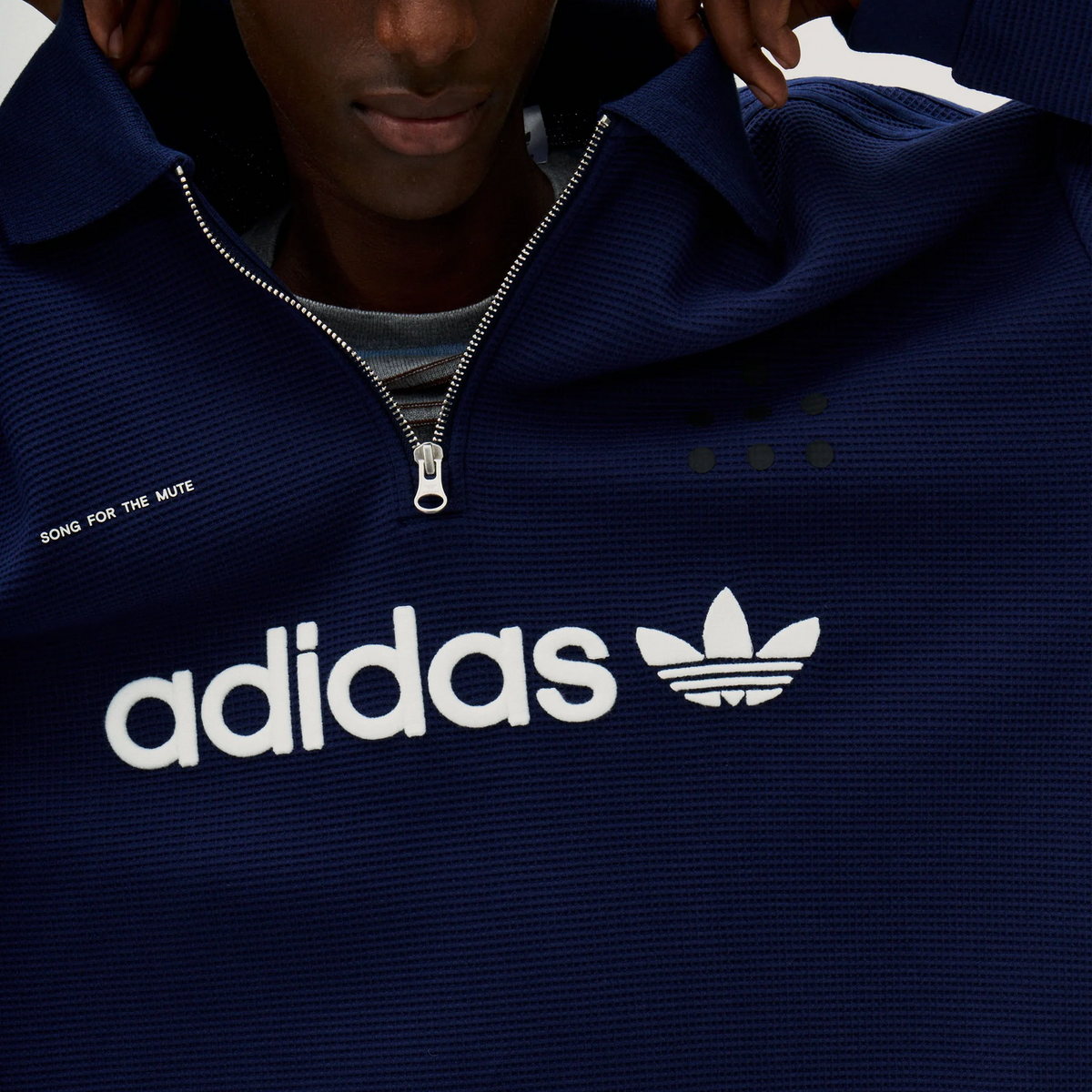 adidas x Song For The Mute ADI008 Long Sleeve Polo Night Indigo LD1916