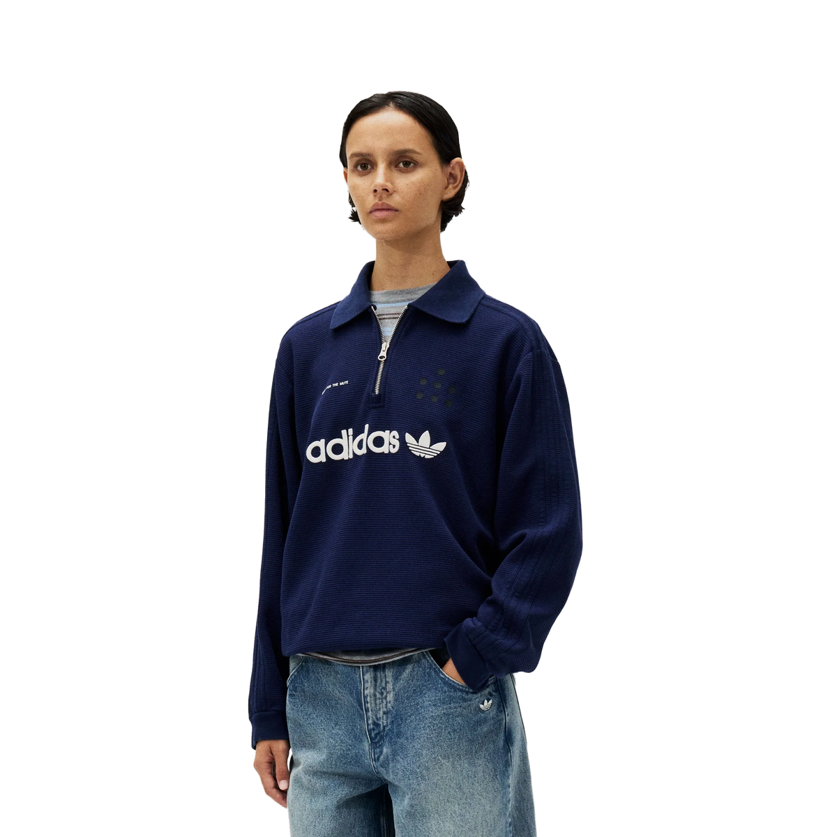 adidas x Song For The Mute ADI008 Long Sleeve Polo Night Indigo LD1916