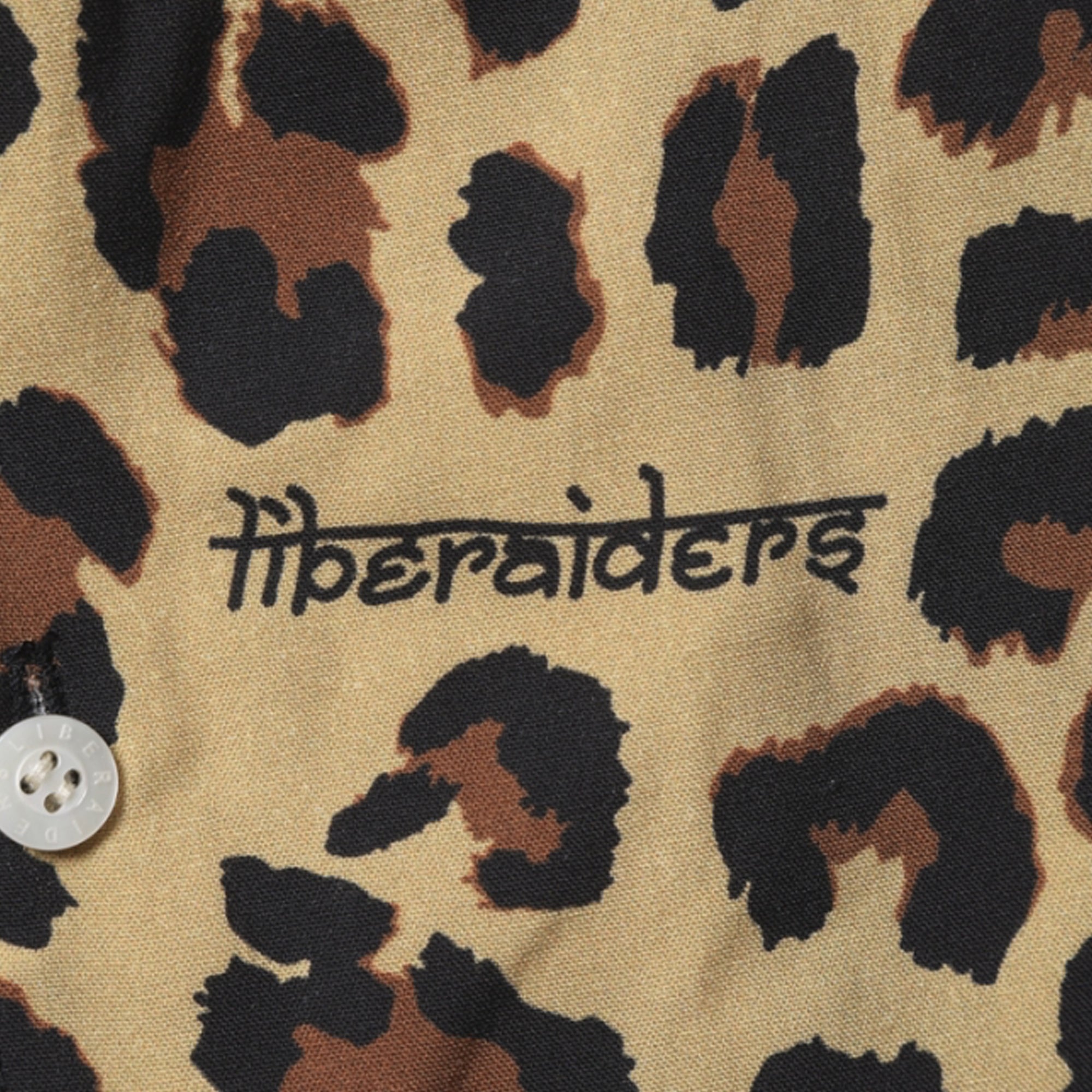 Liberaiders Leopard Rayon Shirt Beige