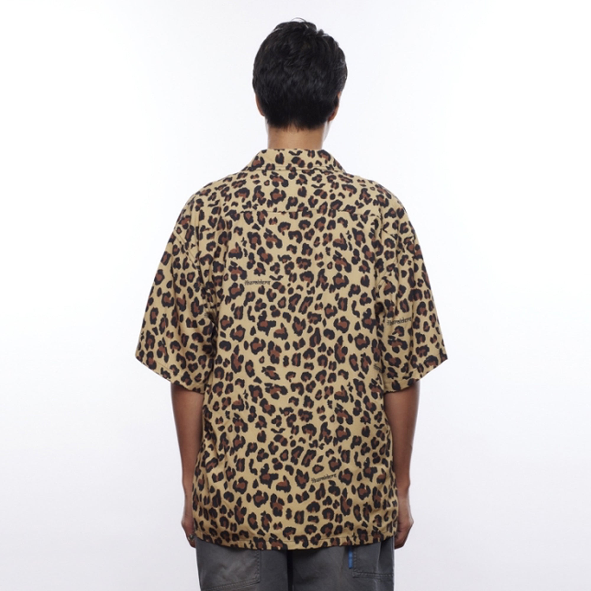 Liberaiders Leopard Rayon Shirt Beige