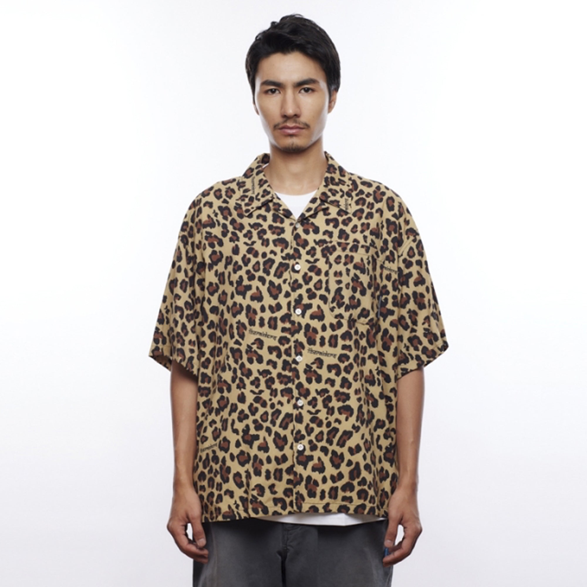Liberaiders Leopard Rayon Shirt Beige