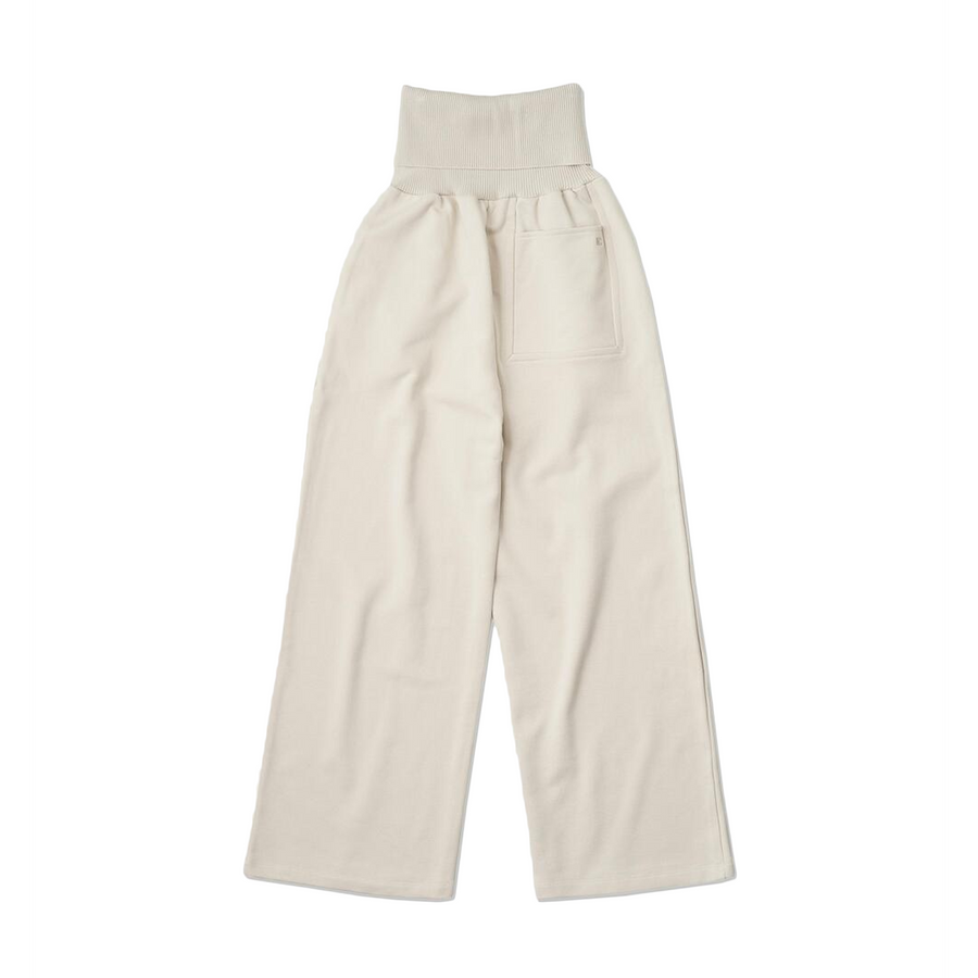 Low Classic Wide Waistband Pants Beige