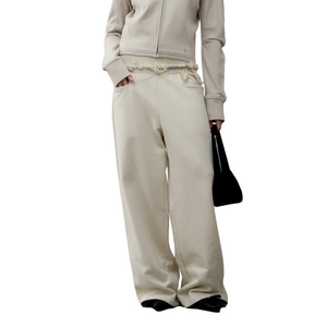 Low Classic Wide Waistband Pants Beige