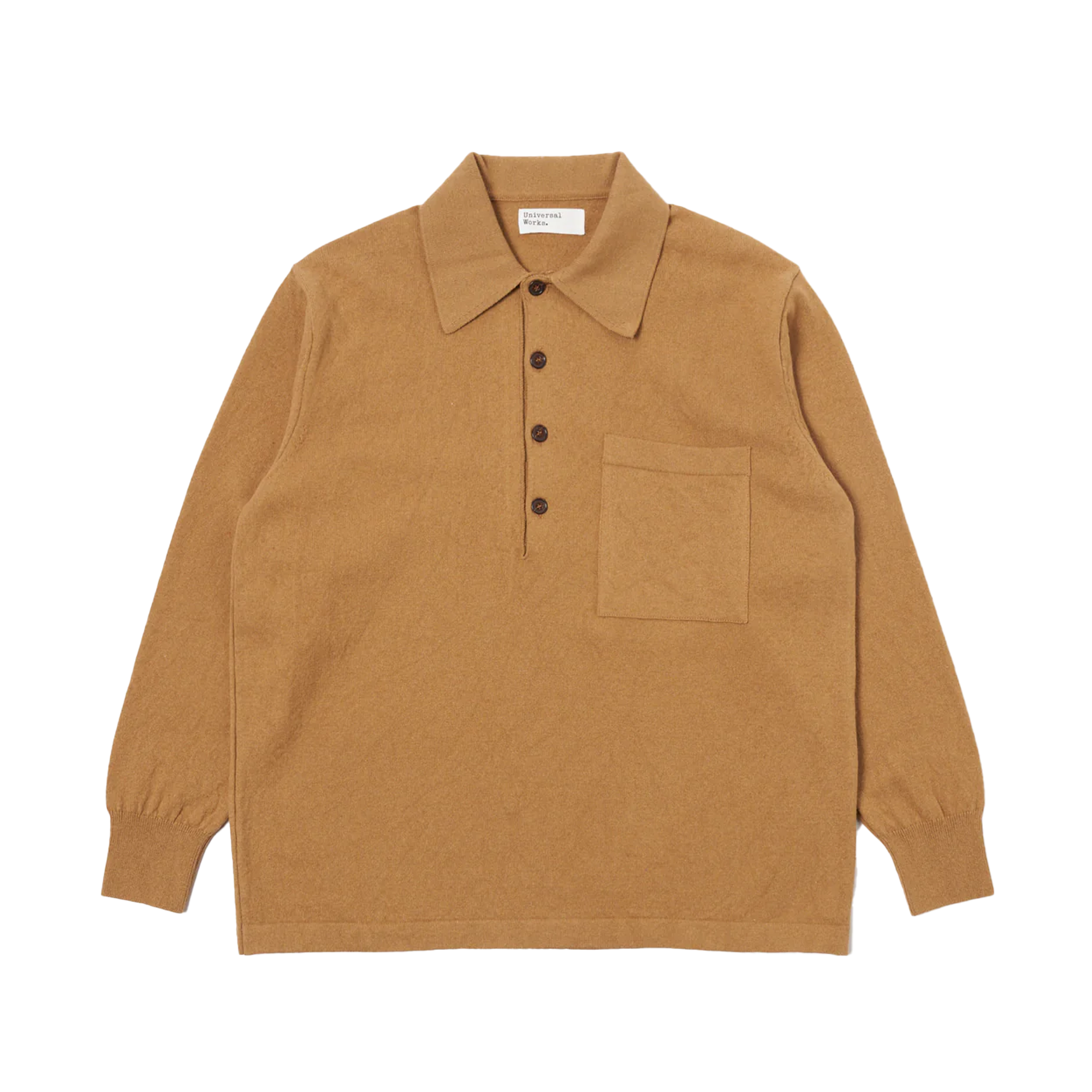 Universal Works L/S Pullover Knit Shirt Cumin