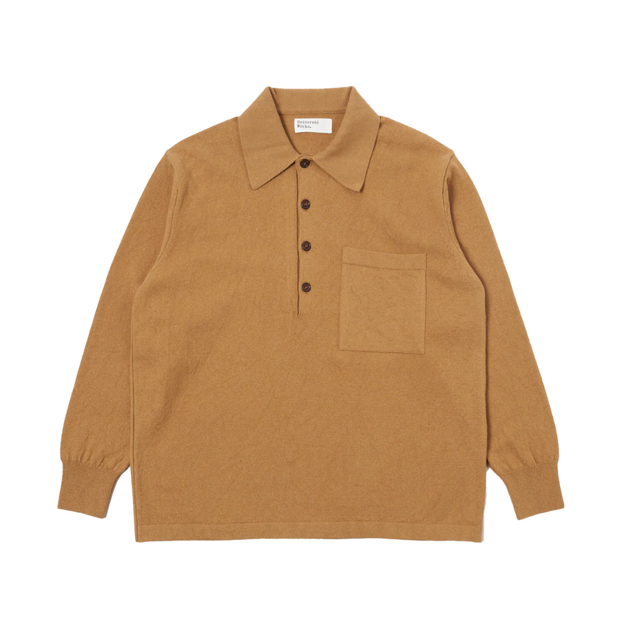 Universal Works L/S Pullover Knit Shirt Cumin