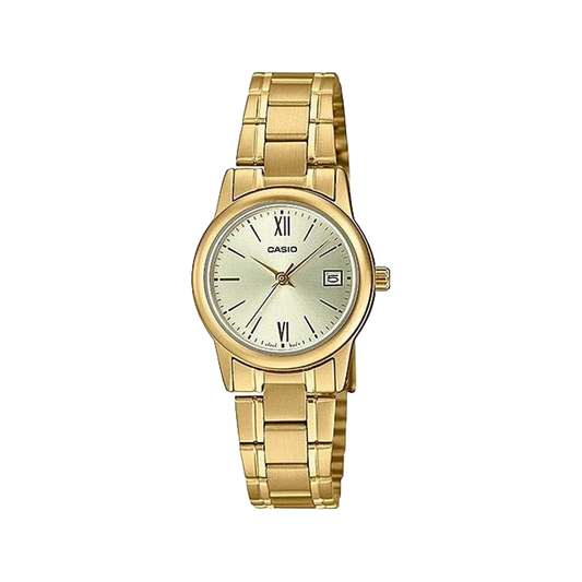 Casio Women's Analogue Mineral Glass Gold LTPV002G-9B3