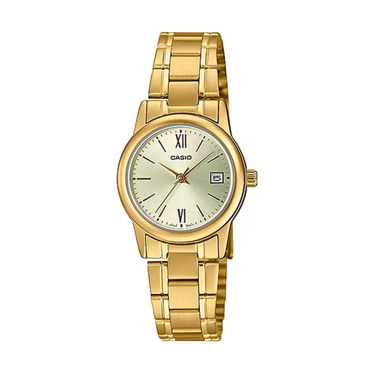 Casio Women's Analogue Mineral Glass Gold LTPV002G-9B3