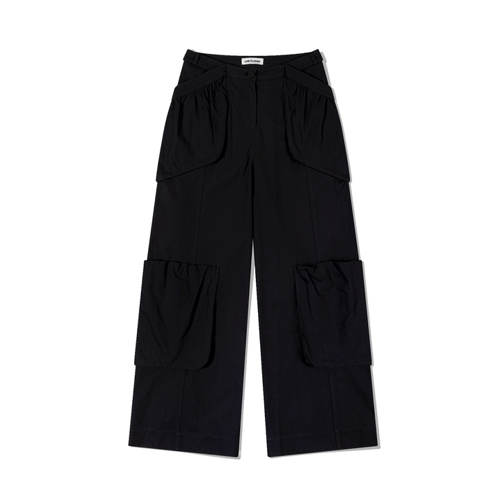 Low Classic Bubble Pocket Pants Black