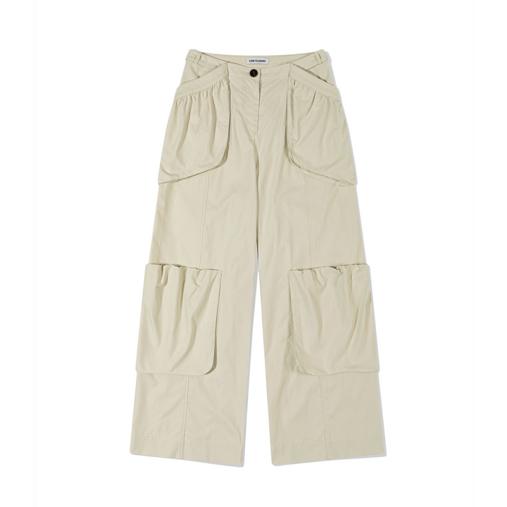 Low Classic Bubble Pocket Pants Cream