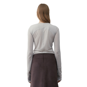 Low Classic Corset Point Sleeve Top Grey