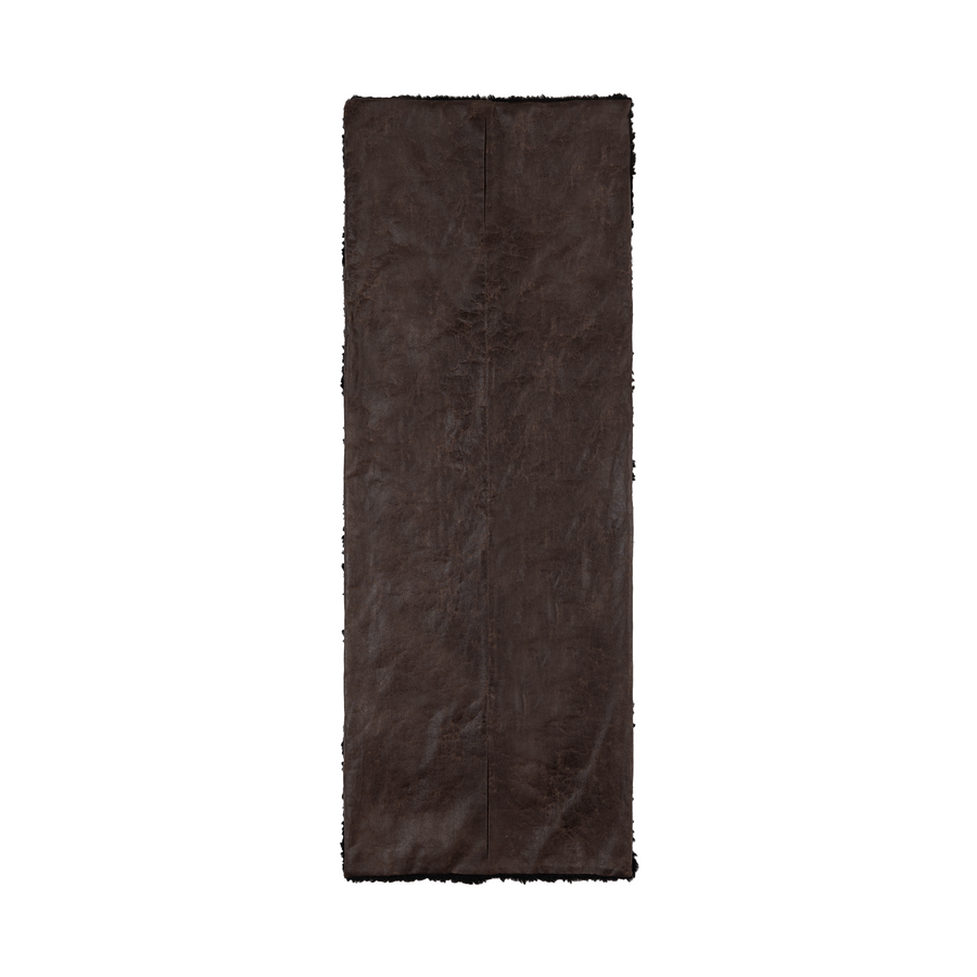 Low Classic Creased Leather Pocket Shawl Brown