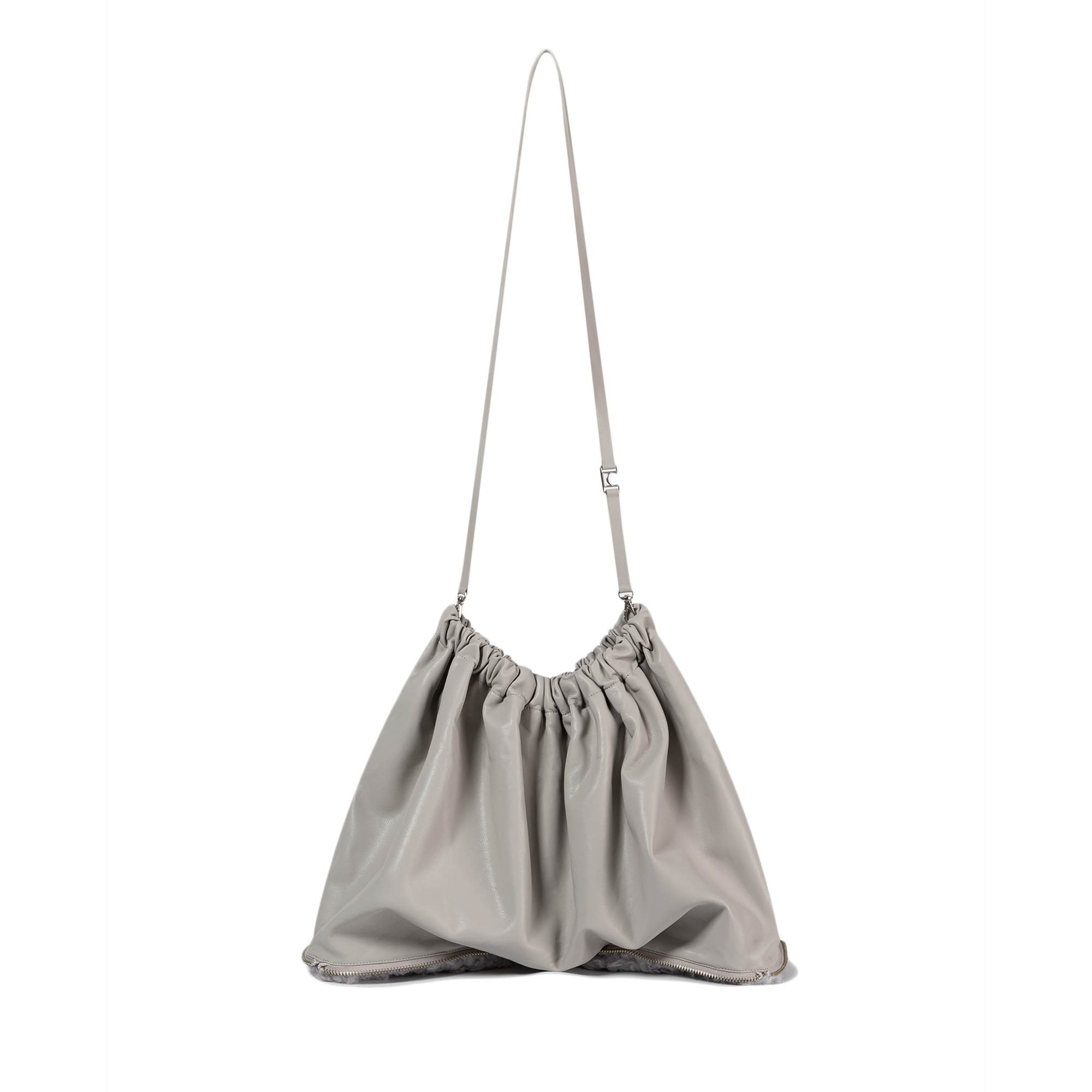 Low Classic Women's Fur Triangle Pop-Up Bag Grey