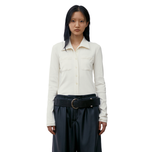 Low Classic Women's New Jersey Pocket Shirt Cream