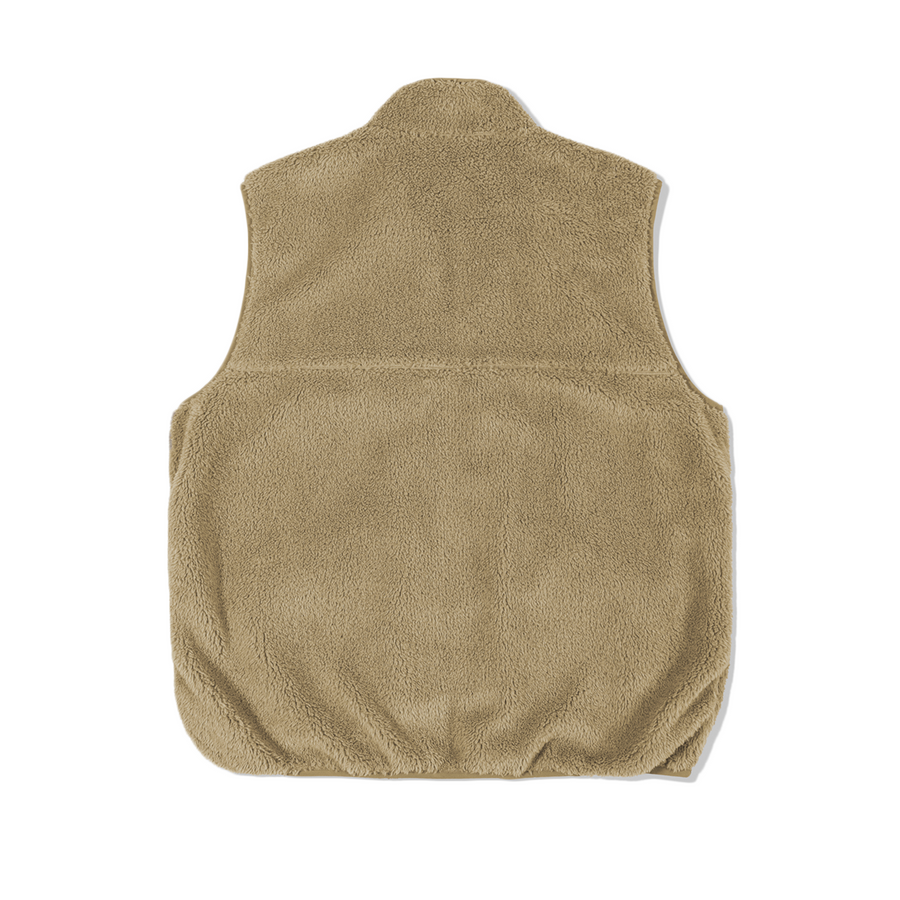 Low Classic Fleece Zip-Up Vest Beige