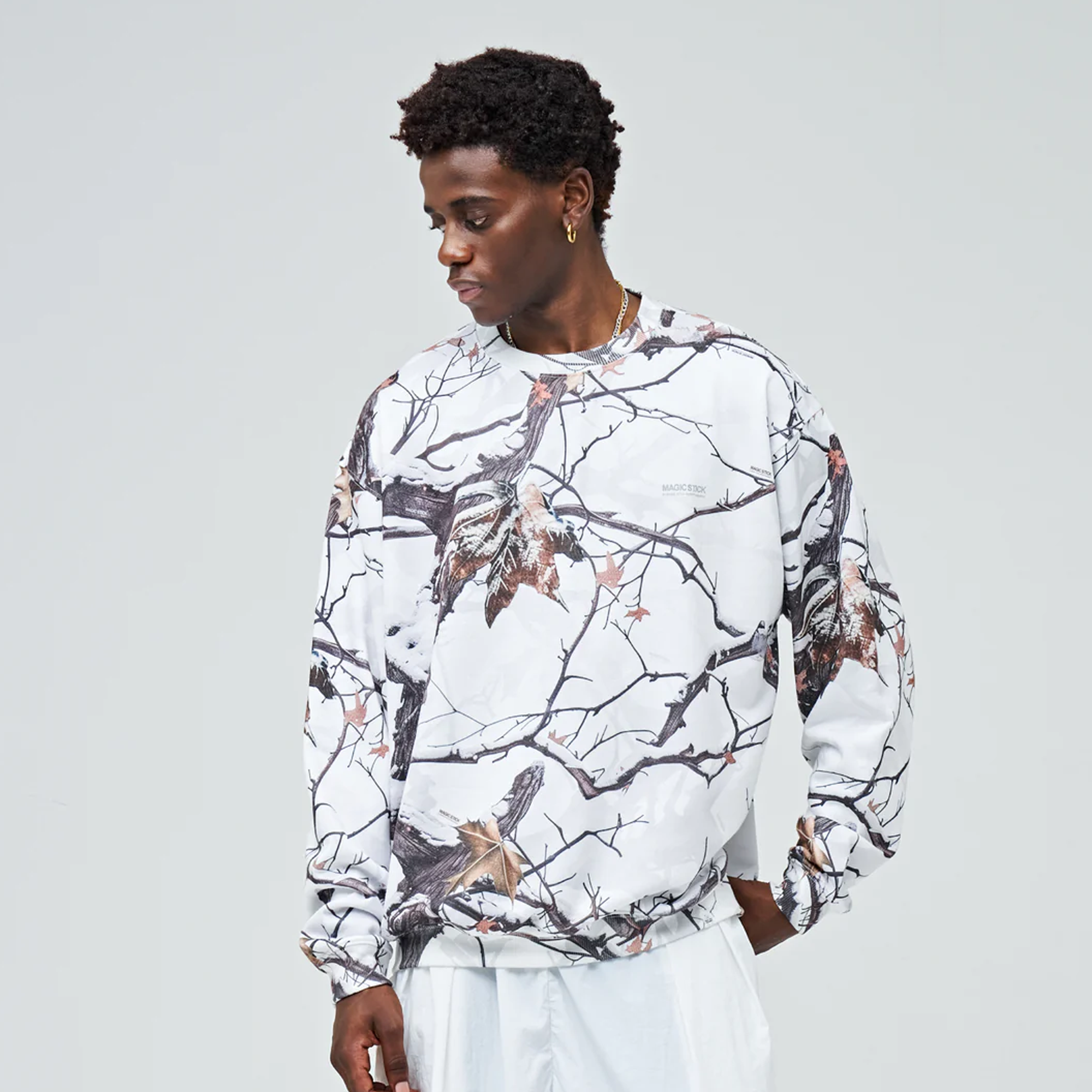 Magic Stick White Snow Camo Crew 25SS-MS1-006