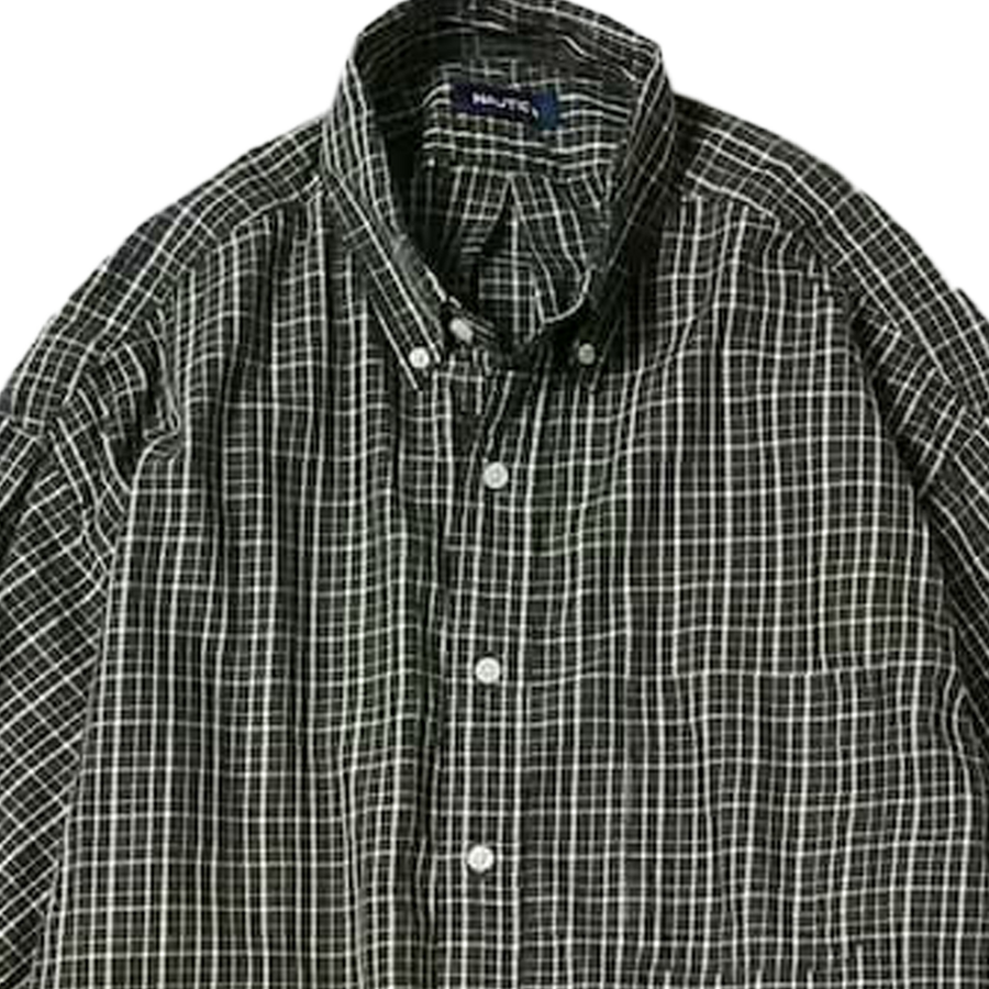 Nautica Japan Twill Tattersall L/S Shirts Olive