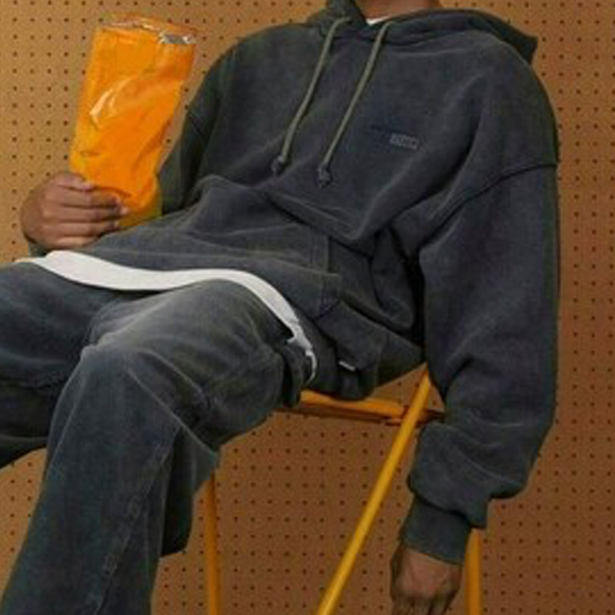 Nautica Japan Bleached Hidden Logo Hoodie Navy