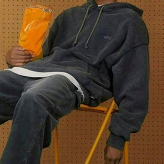 Nautica Japan Bleached Hidden Logo Hoodie Navy