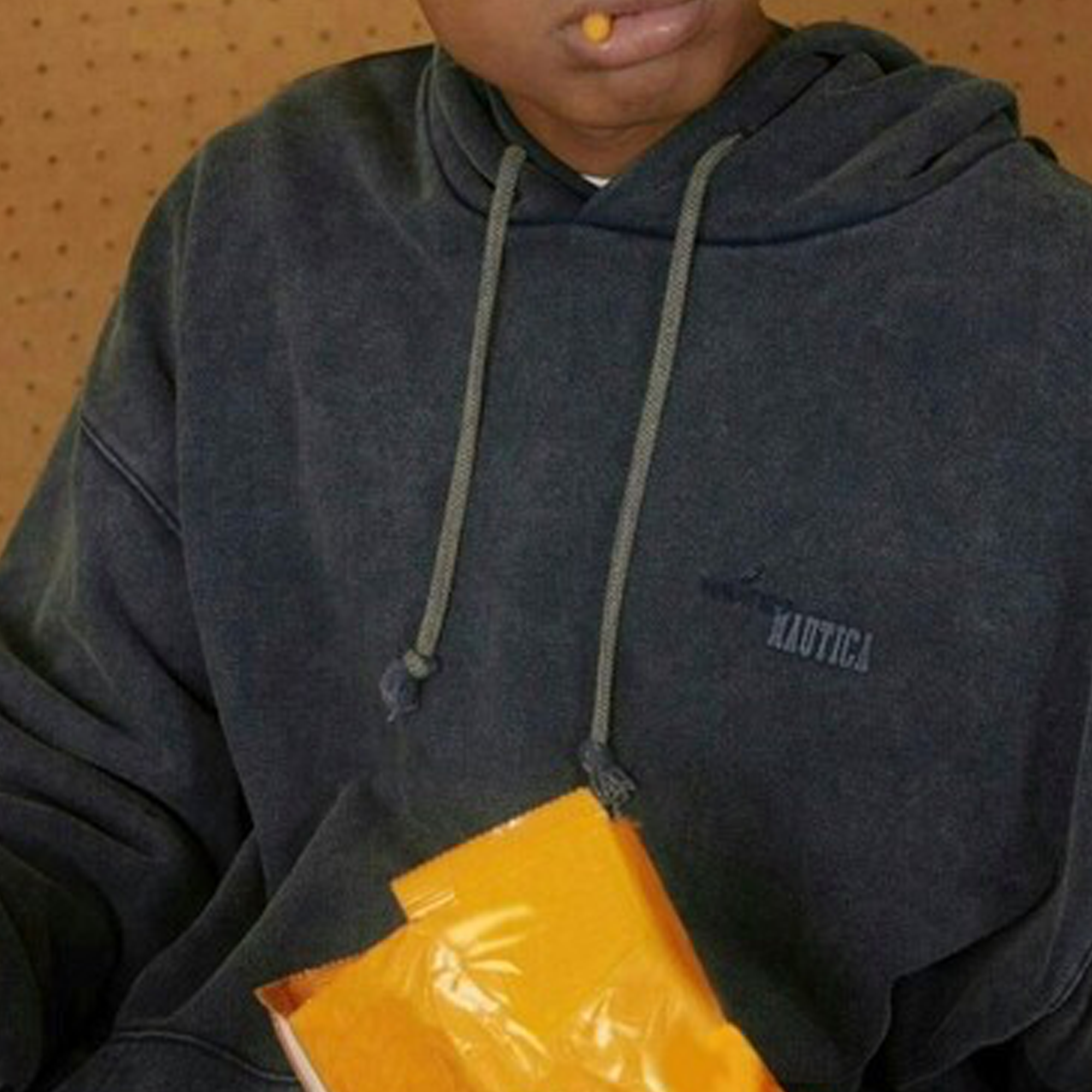 Nautica Japan Bleached Hidden Logo Hoodie Navy