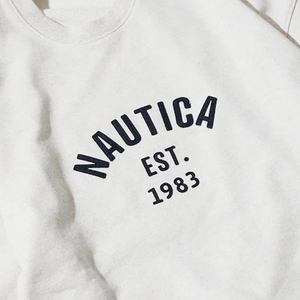 Nautica Japan Felt Arch Logo Crew Sweat Grey