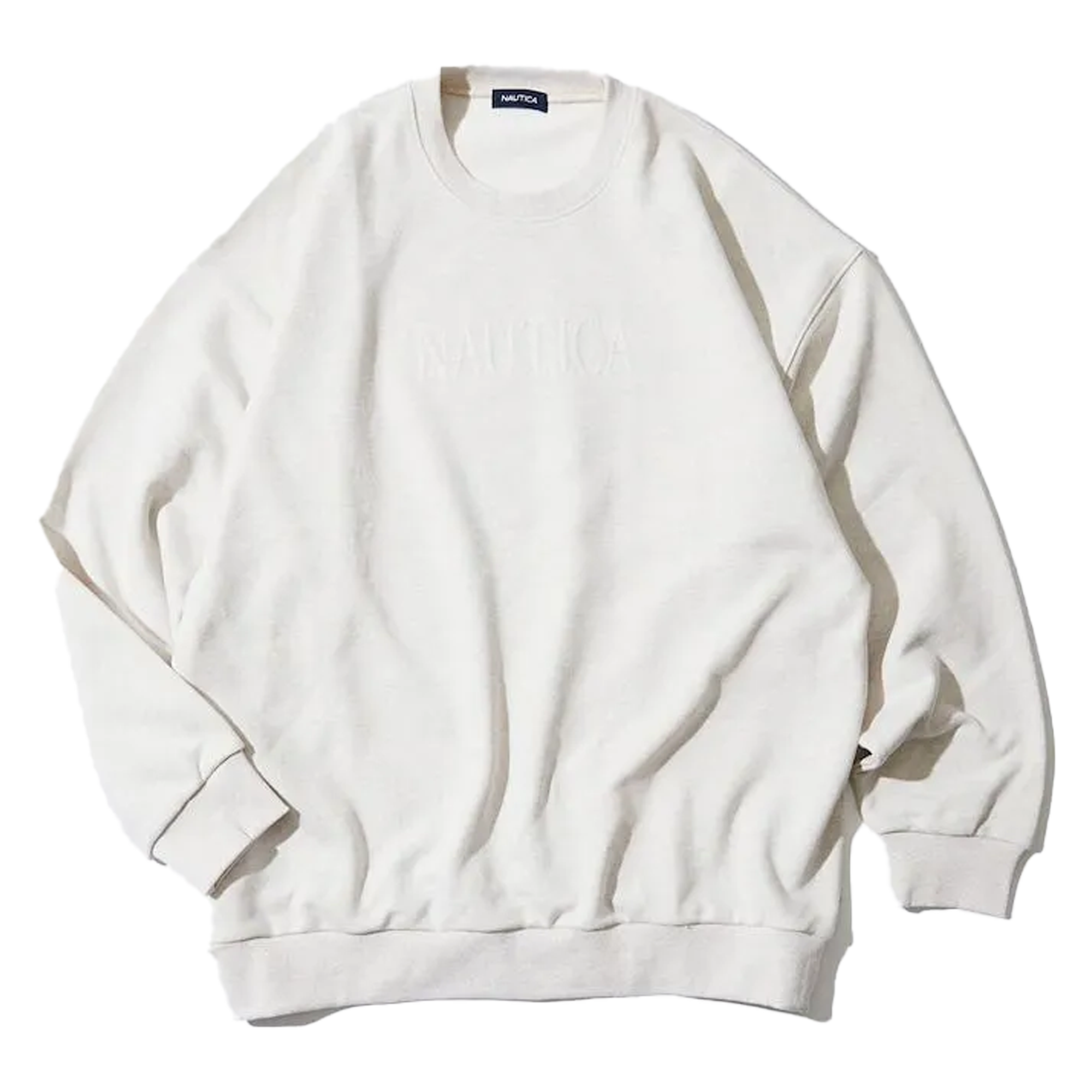 Nautica Japan Stitch Small Logo Crew Sweat Grey