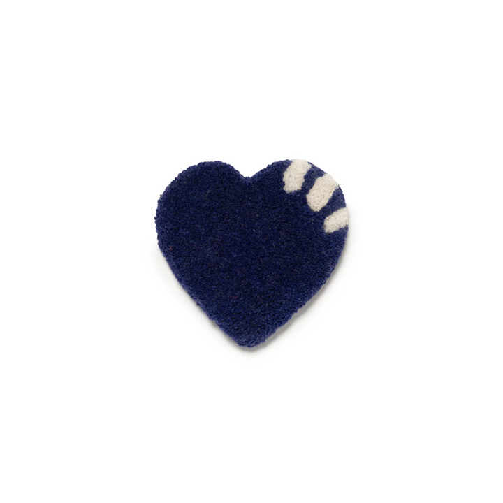 Human Made Heart Rug Coaster Navy HM29GD082N
