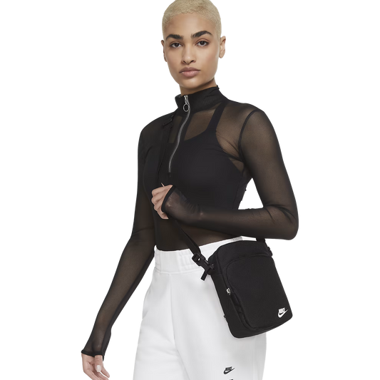 Nike Heritage Crossbody Bag (4L) Black/Black/White DB0456-010