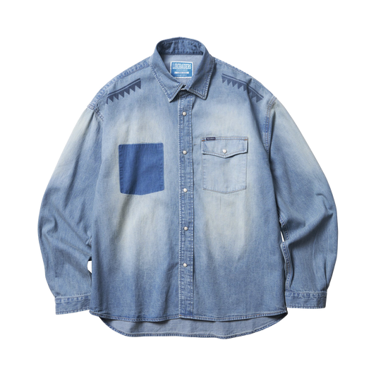 Liberaiders Tribal Denim Shirt Blue